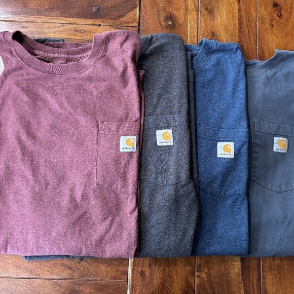 Lot of 4 Carhartt Mens Short Sleeve Pocket T-Shirts 3XL Tall - Original Fit - Picture 1 of 1